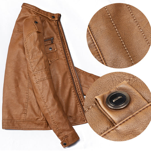 Chaqueta de Motociclista Casual de Invierno con Forro Polar para Hombre - Image 6