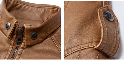 Chaqueta de Motociclista Casual de Invierno con Forro Polar para Hombre - Image 8