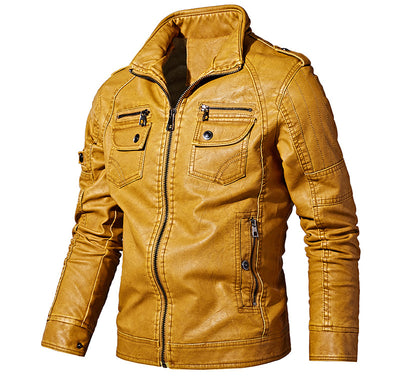 Chaqueta de Motociclista Casual de Invierno con Forro Polar para Hombre - Image 11