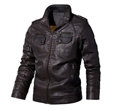 Chaqueta de Motociclista Casual de Invierno con Forro Polar para Hombre - Image 13
