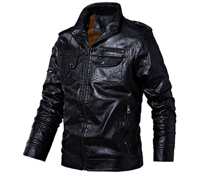 Chaqueta de Motociclista Casual de Invierno con Forro Polar para Hombre - Image 14