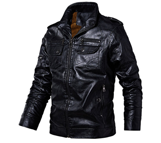 Chaqueta de Motociclista Casual de Invierno con Forro Polar para Hombre - Image 14