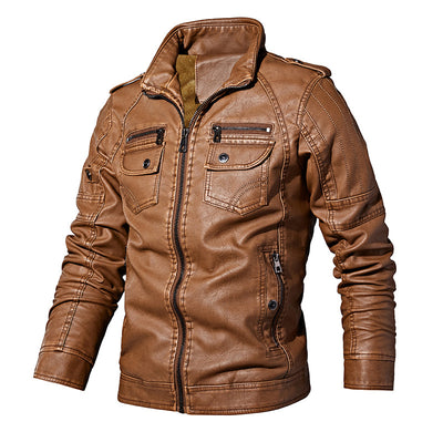 Chaqueta de Motociclista Casual de Invierno con Forro Polar para Hombre - Image 15