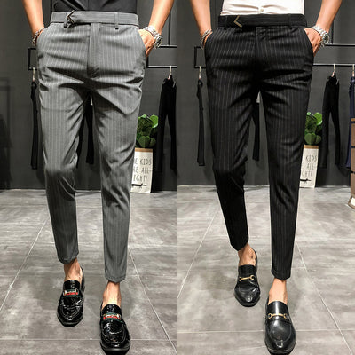 Pantalones Cropped a Rayas - Elegancia Profesional y Moderna - Image 4