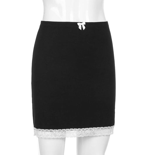 Falda Corta A-Línea con Encaje Elástico y Cintura Envolvente para Mujer - Image 12