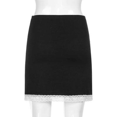 Falda Corta A-Línea con Encaje Elástico y Cintura Envolvente para Mujer - Image 14