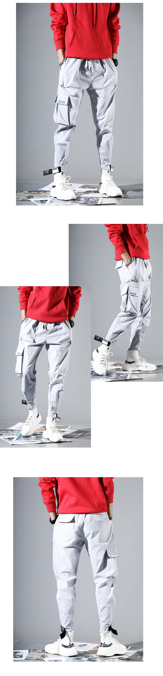 Pantalones deportivos con cierre de velcro para hombre - Image 4