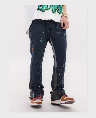 Pantalones Casuales con Costuras de Color Degradado - Image 8