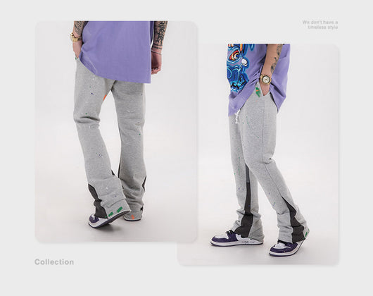 Pantalones Casuales con Costuras de Color Degradado - Image 11