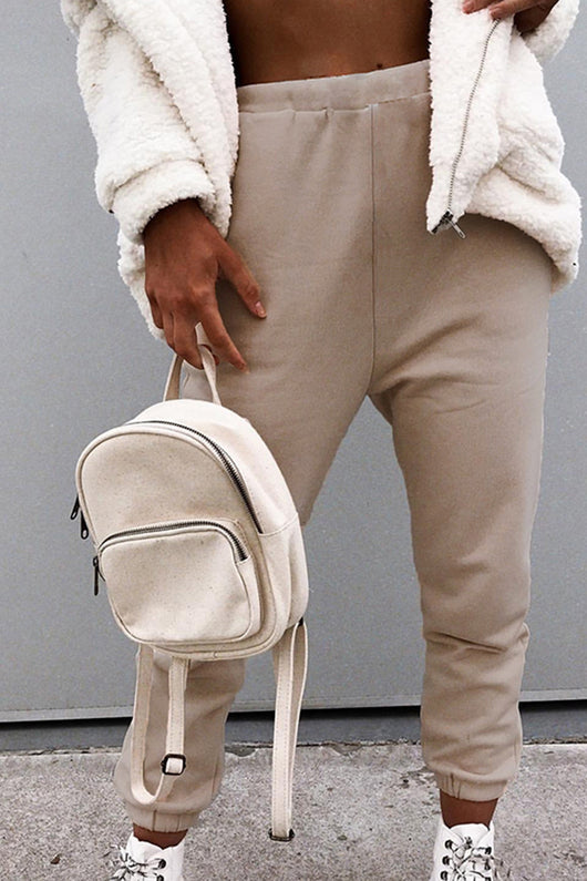 Pantalones Harem Casuales Reductores de Color Liso - Image 12