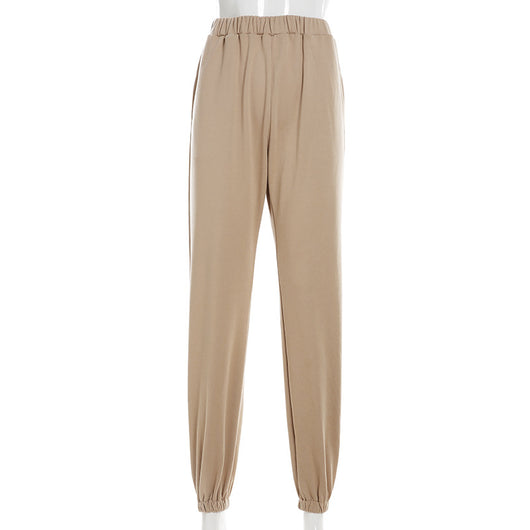 Pantalones Harem Casuales Reductores de Color Liso - Image 17