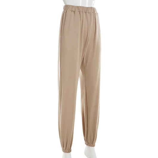 Pantalones Harem Casuales Reductores de Color Liso - Image 18
