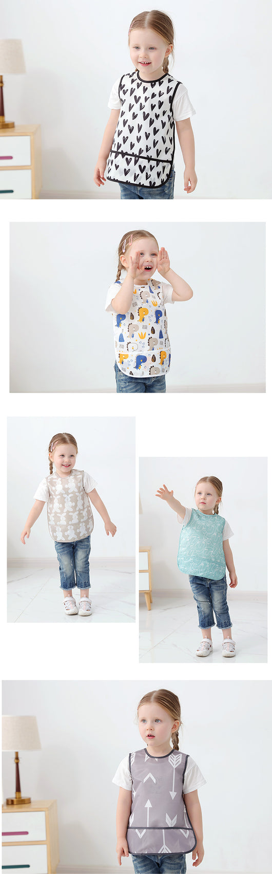 Babero Reversible Impermeable con Protección Frontal para Bebés - Image 20