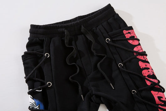 Pantalones Harem Hip Hop con Estampado Urbano y Puños Ajustables - Image 10