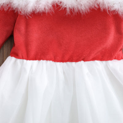 Vestido Princesa Rojo Asimétrico para Niñas - Otoño Invierno - Image 9