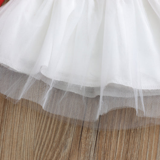 Vestido Princesa Rojo Asimétrico para Niñas - Otoño Invierno - Image 10
