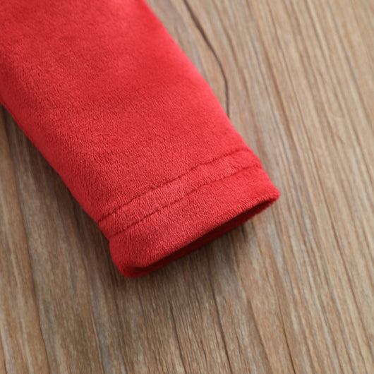 Vestido Princesa Rojo Asimétrico para Niñas - Otoño Invierno - Image 11