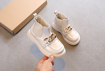 Botas Princesa Martin de Cuero Brillante con Suela Suave para Niñas - Image 9