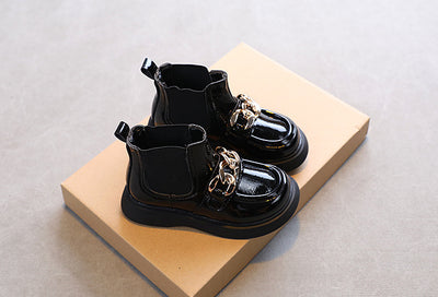 Botas Princesa Martin de Cuero Brillante con Suela Suave para Niñas - Image 13