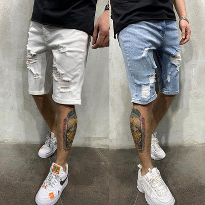 Pantalones slim rotos para hombre - Image 8