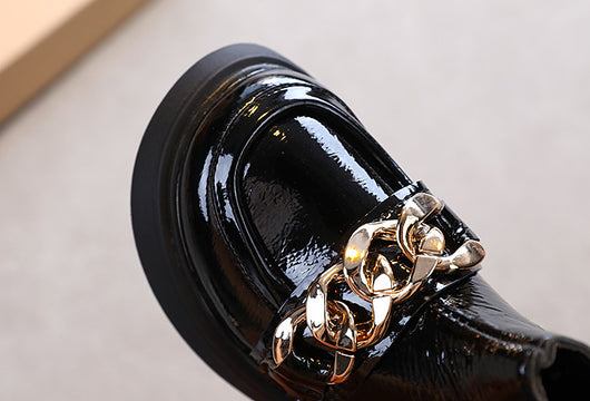 Botas Princesa Martin de Cuero Brillante con Suela Suave para Niñas - Image 14