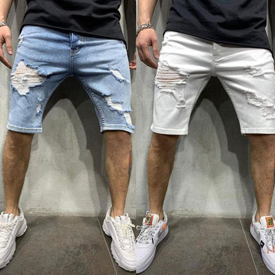 Pantalones slim rotos para hombre - Image 9