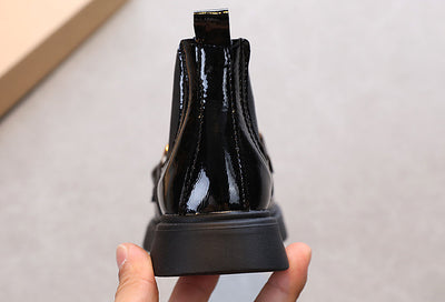 Botas Princesa Martin de Cuero Brillante con Suela Suave para Niñas - Image 15