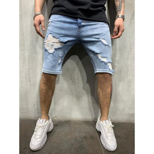 Pantalones slim rotos para hombre - Image 10