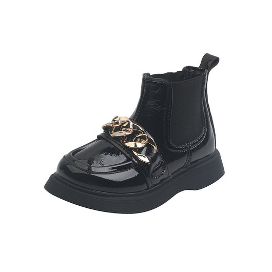 Botas Princesa Martin de Cuero Brillante con Suela Suave para Niñas - Image 20