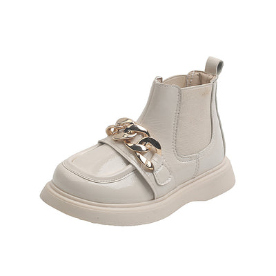 Botas Princesa Martin de Cuero Brillante con Suela Suave para Niñas - Image 21