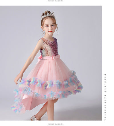 Vestido de Niña Floral con Encaje para Desfile y Presentaciones - Image 6