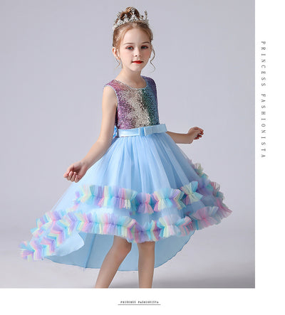 Vestido de Niña Floral con Encaje para Desfile y Presentaciones - Image 9