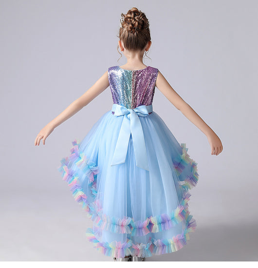 Vestido de Niña Floral con Encaje para Desfile y Presentaciones - Image 10
