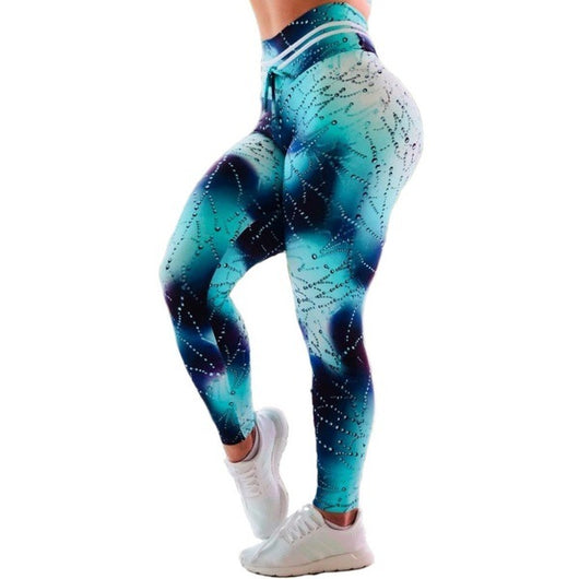 Pantalones de yoga con estampado viento para mujer - Image 10