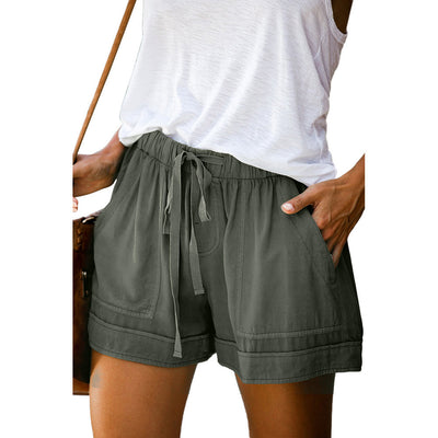 Shorts Anchos de Cintura Alta con Cordón y Encaje - Image 28