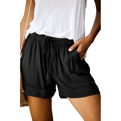 Shorts Anchos de Cintura Alta con Cordón y Encaje - Image 30