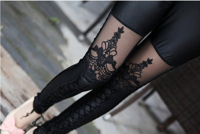 Pantalones de Cuero con Costura Anudada - Image 10
