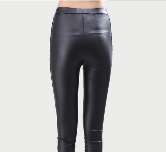Pantalones de Cuero con Costura Anudada - Image 11