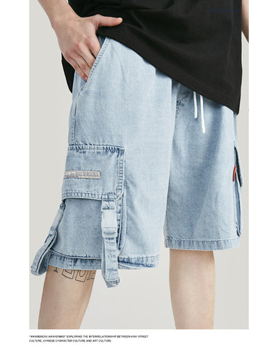 Shorts de Mezclilla con Hebilla y Cinta Ajustable para Hombre - Image 8