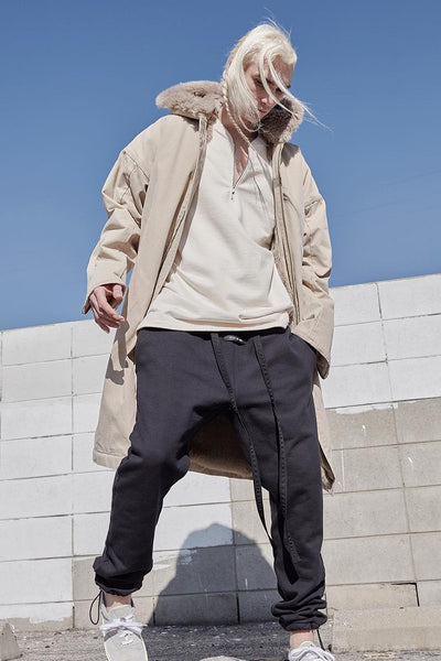 Pantalón de Buzo Negro Hombre con Cordón Ajustable - Image 10
