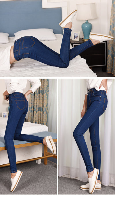 Pantalones Vaqueros Elásticos Cintura Alta Efecto Lápiz - Image 9
