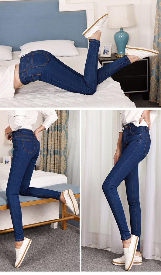 Pantalones Vaqueros Elásticos Cintura Alta Efecto Lápiz - Image 9