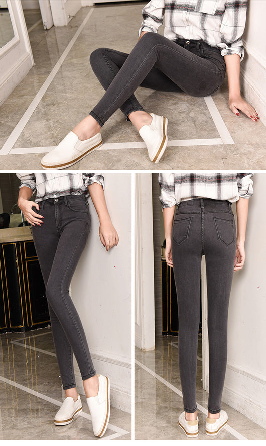Pantalones Vaqueros Elásticos Cintura Alta Efecto Lápiz - Image 10