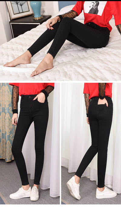 Pantalones Vaqueros Elásticos Cintura Alta Efecto Lápiz - Image 12