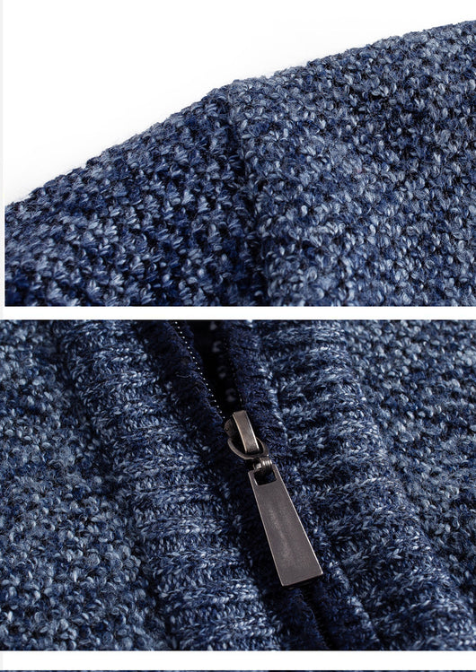 Cardigan de Cuello Alto con Forro Polar - Suéter Cálido para Hombre - Image 15