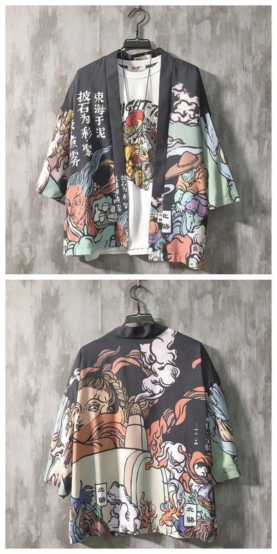 Cardigan Estampado Versátil de Manga Corta para Hombre y Mujer - Image 9