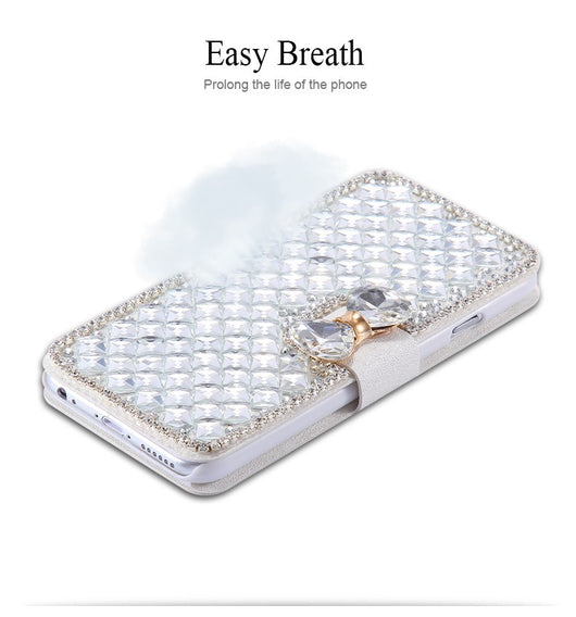 Funda Cartera Flip con Cristales Brillantes y Diamantes de Lujo - Image 8