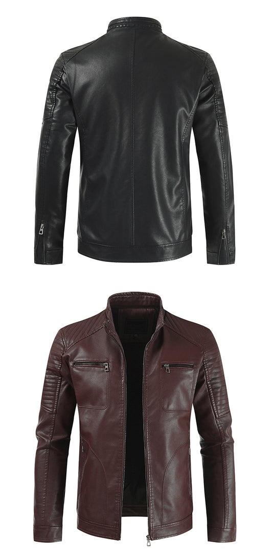 Chaqueta de Cuero Casual Joven con Cierre y Bolsillos - Image 7