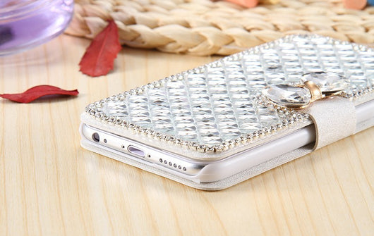 Funda Cartera Flip con Cristales Brillantes y Diamantes de Lujo - Image 13