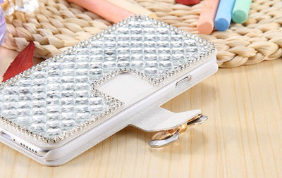 Funda Cartera Flip con Cristales Brillantes y Diamantes de Lujo - Image 15